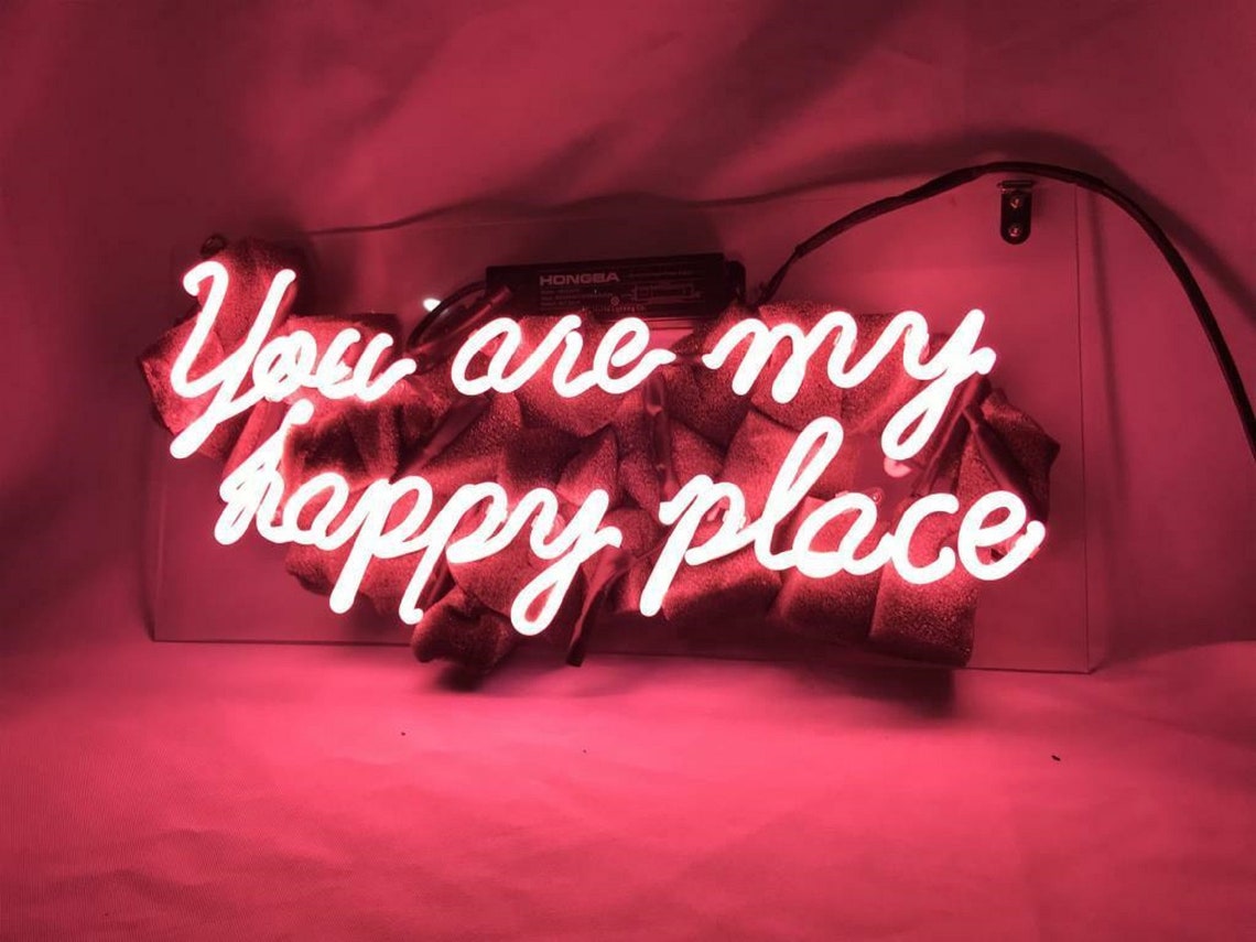 Home Wall Decor You Are My Happy Place Neon Sign Handmade LED - Etsy