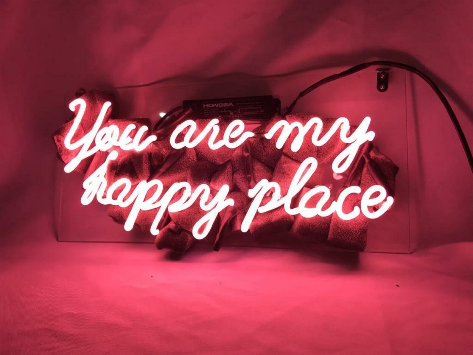 Home Wall Decor You Are My Happy Place Neon Sign Handmade LED Etsy