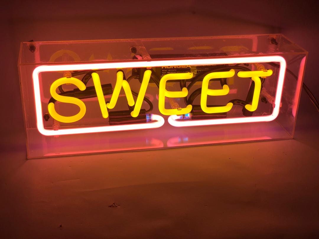 Neon Sign Wedding Sweet Glass Neon Sign Banner Neon Sign Bar Etsy Canada