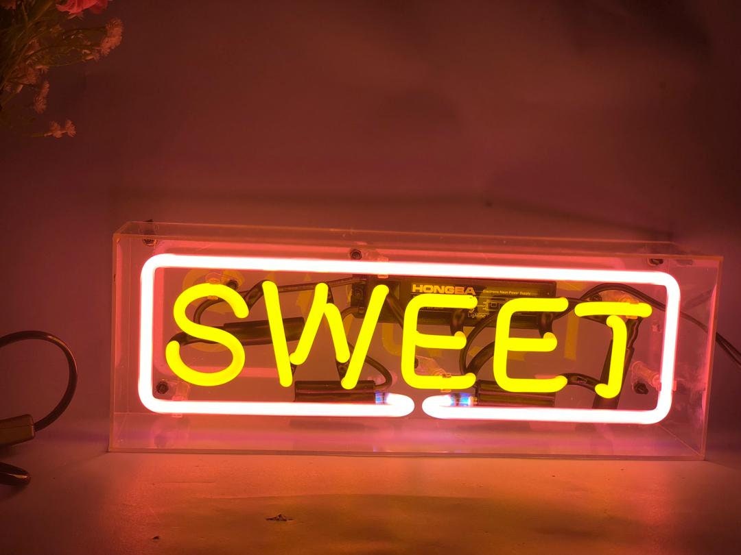 Neon Sign Wedding Sweet Glass Neon Sign Banner Neon Sign Bar Etsy Canada