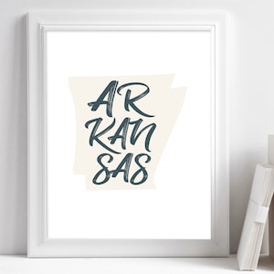 Impressão de Arkansas, mapa de Arkansas para impressão, arte de parede de Arkansas, impressão de arte de mapa dos EUA, decoração de parede dos Estados Unidos, arte de Arkansas para impressão