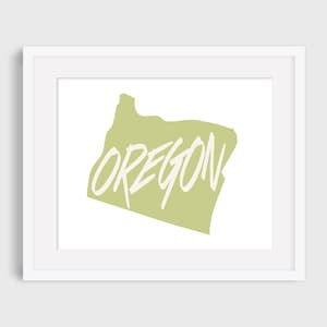 Oregon Print, Printable Oregon Map, Oregon Wall Art, US Map Art Print, United States Wall Decor, Printable Oregon Art