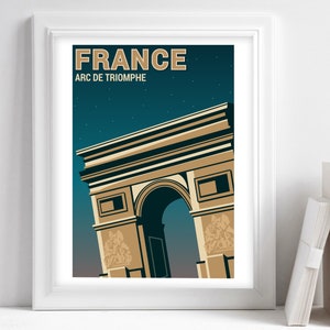 Paris Print, Printable Paris Decor, Paris Wall Art, Paris Art Print, Printable Travel Art, Printable Paris Art, Arc de Triomphe