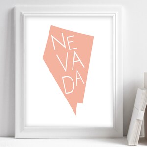 Nevada Nevada Print, afdrukbare kunst, Amerikaanse muur kaart, Nevada kaart Art Print, Verenigde Staten Wall Decor, afdrukbare Nevada kunst