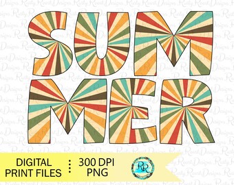 Retro Sommer Png, Sommer Sublimationsdesigns, Sublimationsgrafiken, Sommer Png Designs, Retro T-Shirt Designs