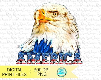 USA Patriotic Eagle png, 4th of July sublimation designs downloads, Patriotic Png design, Memorial day, USA flag Png, American Eagle Png