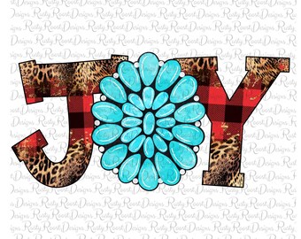 Joy Christmas sublimation designs downloads, Western turquoise png, digital download, sublimation graphics, Turquoise Joy png, Turquoise png