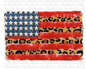 Leopard American flag png, USA flag sublimation designs downloads, 4th of July sublimation png, digital download, Patriotic sublimation