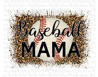 Baseball Mama png, baseball sublimation designs downloads, Leopard Baseball Png, Baseball Mom, baseball sublimation PNG, Mama design