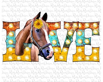 Horse png, horse sublimation designs downloads, digital download, love horse png, sublimation graphics, western sublimation, printable