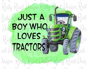 Amdesco Just A Boy Who Loves Tractors Toddler Sweatshirt