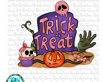 Truco o trato png, descargas de diseños de sublimación de Halloween, descarga digital, calabaza png, lindo Halloween png, espeluznante png, imprimible