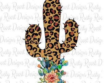 Leopard cactus png, cactus sublimation designs downloads, digital download, sublimation graphics, desert design, Cactus png, printable