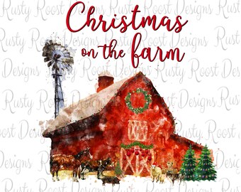 Christmas on the farm png,Christmas sublimation designs downloads,digital download,farm shirt design,sublimation graphics,country Christmas