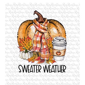 Pull météo png, téléchargements de dessins par sublimation automne, automne PNG, conception png citrouille, fichier PNG, t-shirts automne, impression DTG, imprimable