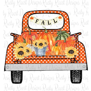 Fall truck png,fall sublimation designs downloads,sublimation graphics,digital download,fall truck design,pumpkin design,sunflowers