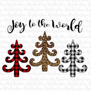 Alegría al mundo png, descargas de diseños de sublimación navideña, descarga digital, gráficos de sublimación, archivos png navideños, árboles de Navidad