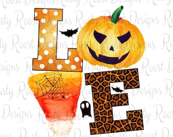 Liebe Halloween Png, Halloween Sublimation Designs Downloads, Liebe Kürbis Png, digitaler Download, Herbst Png Design, Halloween druckbar