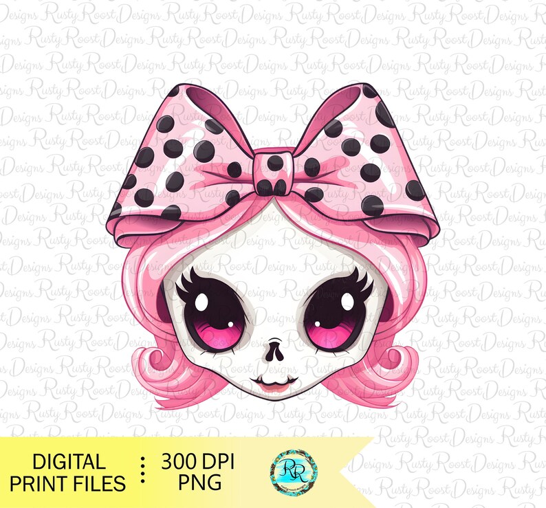 Pink Halloween Png, Halloween Sublimation Design, Pink Skull Png ...