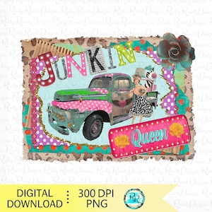 Junkin Queen Png, Sublimationsdesign-Downloads, Sublimationsgrafiken, Junk-Liebhaber-Png, Thrifting Png, Flohmarkt-Png-Shirt Design