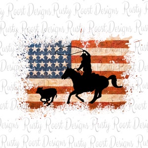 Calf roping png, horse sublimation designs downloads, digital download, sublimation graphics, Rodeo png, cowboy png files, USA flag png