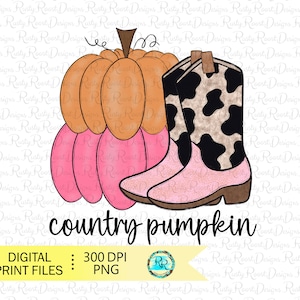Country Pumpkin Png, Western sublimation designs, Fall pumpkin png, country PNG, sublimation downloads, Western pumpkin, Printable artwork