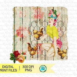 Huhn Sublimation Designs Downloads, Sublimationsgrafiken, digitaler Download, lustige Huhn Sublimation, leerer Hintergrund PNG