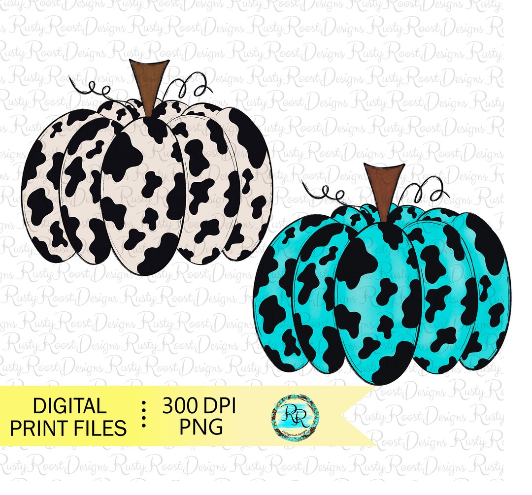 Cowhide Pumpkins Png, Western Sublimation Designs, Fall Pumpkin Png ...