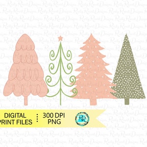 Christmas Trees PNG, Christmas sublimation designs, Christmas shirt designs, whimsical Christmas Png, Merry Christmas, Printable designs