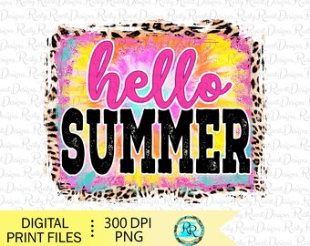 Bonjour l'été png, téléchargements de modèles de sublimation d'été, téléchargement numérique, graphiques de sublimation, sublimation Png, impression DTG
