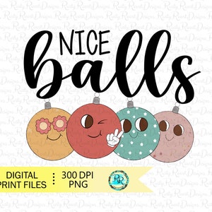 Leuke ballen png, retro ornament, kerstballen, downloads van sublimatieontwerpen, ontwerpen retro kerstshirt, kerstversieringen