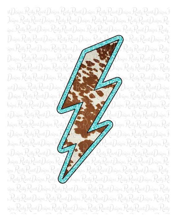 Lightning Bolt Png, Cowhide Sublimation Designs Downloads, Digital