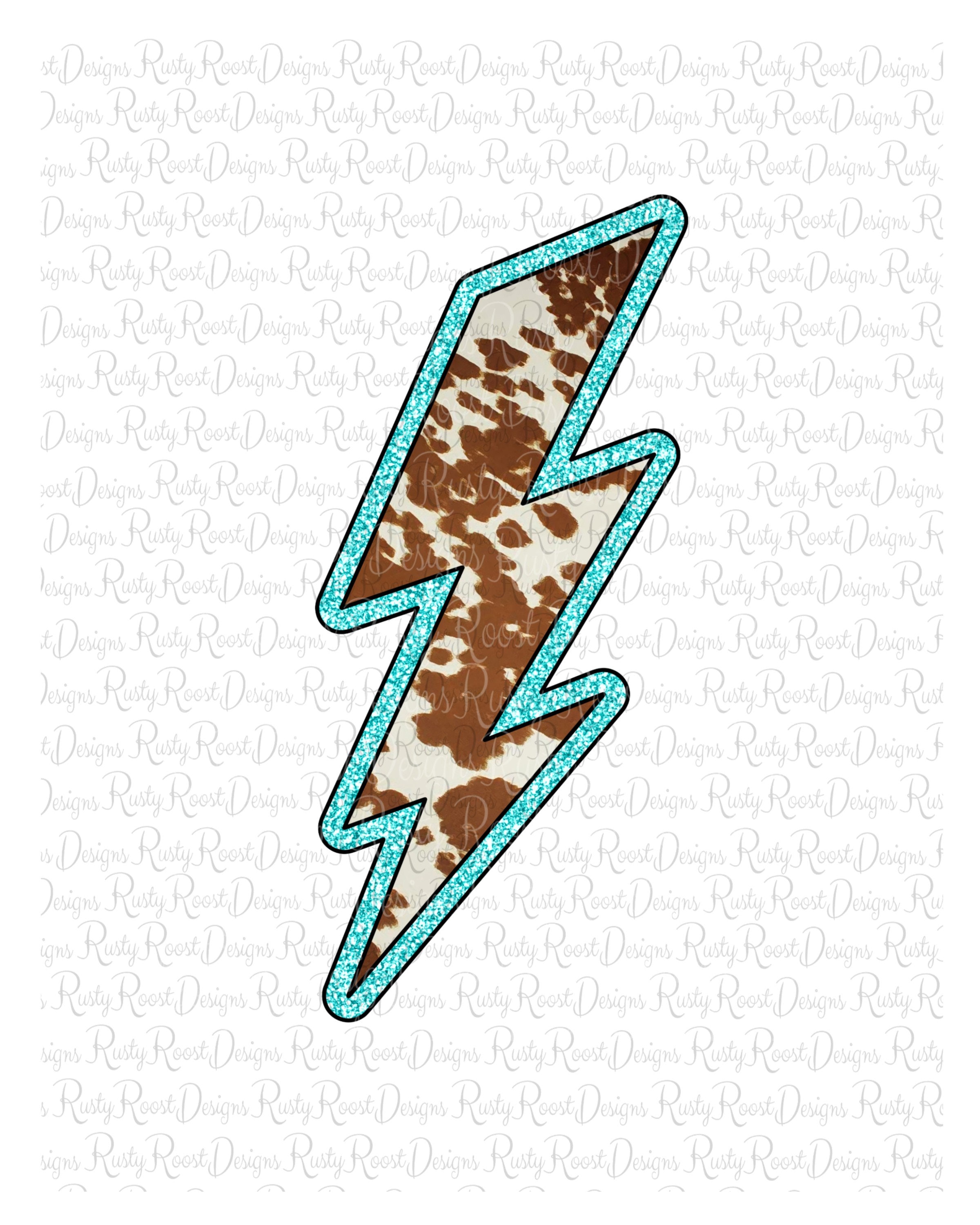 Lightning Bolt Png, Cowhide Sublimation Designs Downloads, Digital