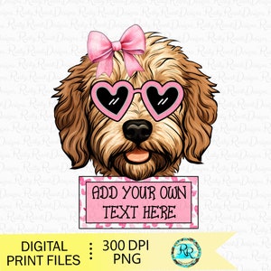 Valentinstag Goldendoodle PNG, Valentinstag Sublimationsdesign, Hundesublimation Png, Doodle Hund, Kinder Valentinstag Png