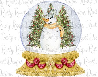 Snowman globe png,Snow globe,christmas sublimation designs downloads,digital download,sublimation graphics,watercolor,christmas trees