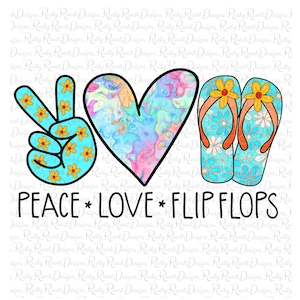 Chanclas paz amor png, descargas de diseños de sublimación de verano, gráficos de sublimación, sublimación de chanclas, descarga digital, paz amor