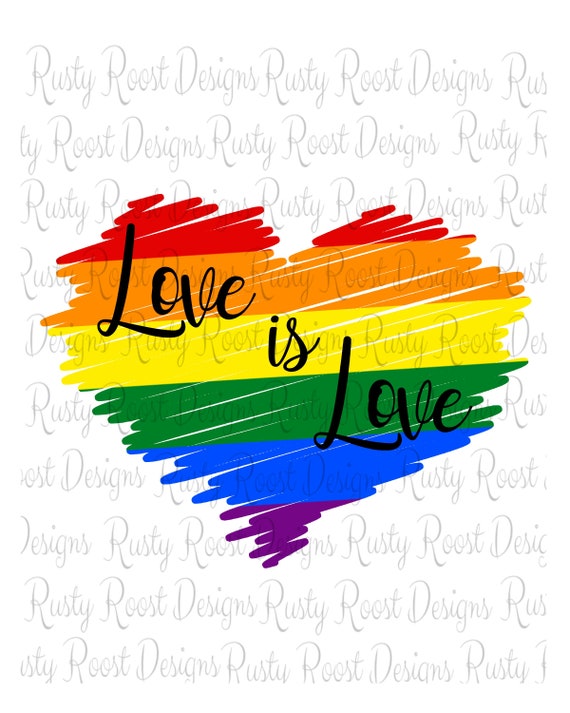 Love is Love Png Sublimation Designs Downloads Rainbow | Etsy
