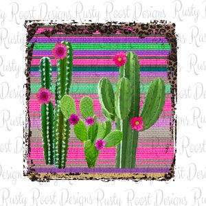 Téléchargements de modèles de sublimation de cactus, png de cactus, téléchargement numérique, conception de png de désert, graphiques de sublimation, png occidental, imprimable