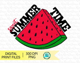 Sweet Summertime watermelon Png, Summer sublimation designs, sublimation graphics, T-shirt designs, sublimation downloads, Watermelon Png