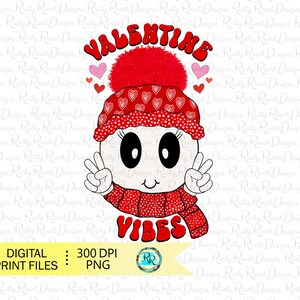 Valentine Vibes PNG, Valentine&#39;s Day Png, sublimation designs downloads, Retro Valentine, shirt design, digital download, printable artwork