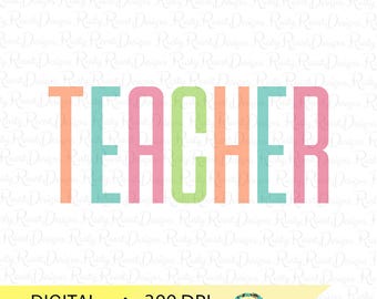 Teacher PNG Design: School T-Shirt Sublimation Graphics (Digital Download