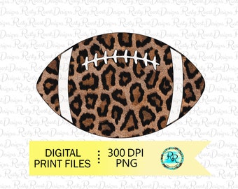 Football png, Football sublimation designs downloads, digital download, leopard football png, sublimation graphics, printable art, clipart