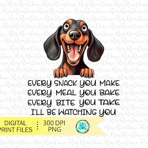 ダックスフント PNG、昇華デザインのダウンロード、面白い犬の T シャツのデザイン、デジタル ダウンロード、かわいい犬、印刷可能なアート
