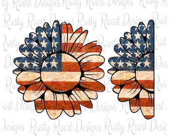 Patriotic sunflower flag png, 4th of July sublimation designs downloads, digital download, sublimation graphics, sunflower flag png