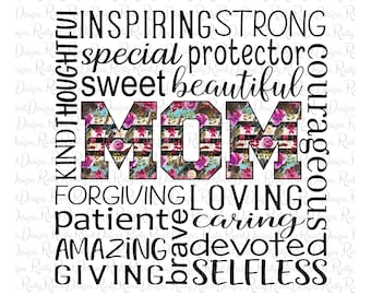 Maman word art png, téléchargements de designs pour sublimation maman, fête des mères png, graphiques de sublimation, cadeau pour maman, chemise fête des mères png