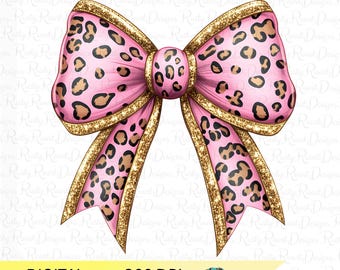 Coquette Leopard Bow Png, Bow sublimation designs, Leopard and glitter bow, sublimation graphics, Coquette shirt design