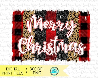 Merry Christmas brush strokes png, Christmas sublimation designs downloads, leopard swash, digital PNG, sublimation graphics, buffalo plaid