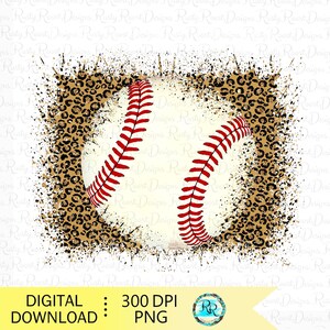 Png d'éclaboussure de baseball, téléchargements de modèles de sublimation de baseball, téléchargement numérique, maman de baseball, graphiques de sublimation, baseball léopard