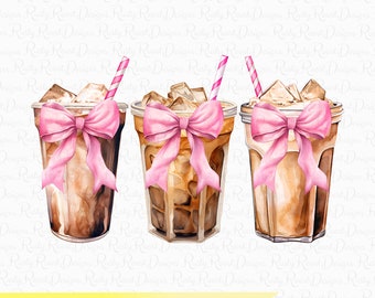Coquette café glacé PNG, Conception de sublimation de café, Club de café glacé Png, Amateur de café, conception de noeud de coquette, chemise tendance Png