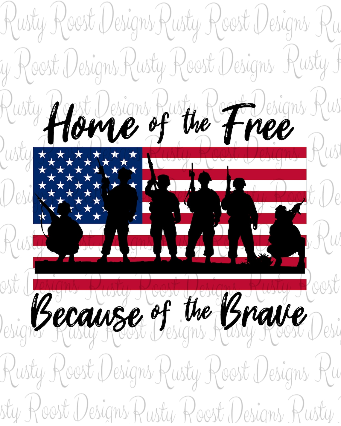 Home of the Free Because of the Brave Png Patriotic - Etsy